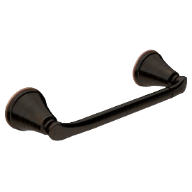 Mediterranean bronze pivoting paper holder with sturdy mounting brackets for home improvement use