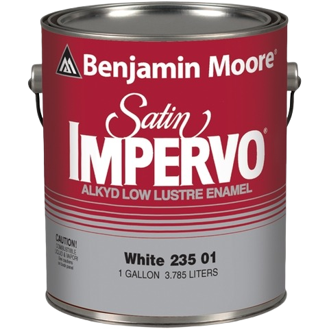 Benjamin Moore Satin Impervo White Alkyd Low Lustre Paint, 1 Quart