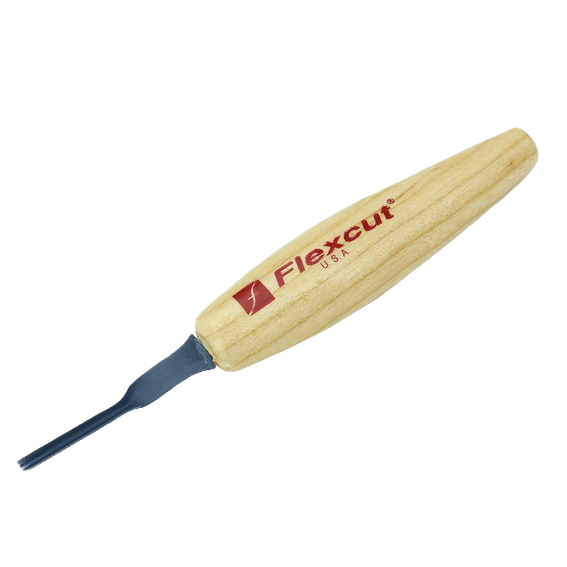 Wood carving micro V-tool with wooden handle in Flexcut collection for detailed woodworking and carving projects under $50