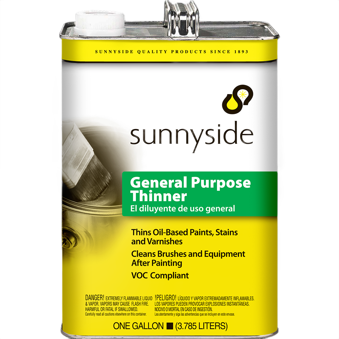 One gallon container of general purpose thinner for oil-based paints and stain removal in paint & supplies collection