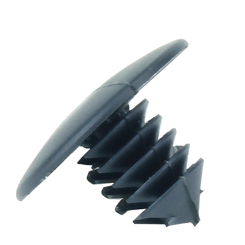 Black plastic retainer plug with ribbed stem designed for John Deere parts and lubricants collection under $25
