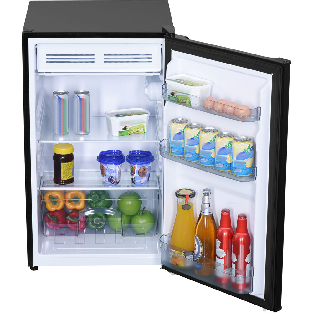 4.4 CuFt. Refrigerator, Push Button Defrost, Full Width Freezer Section