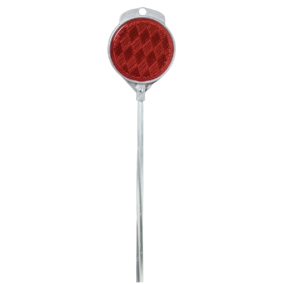 Red aluminum driveway marker with reflective lens for safety and traffic supplies in hardware and home improvement collections