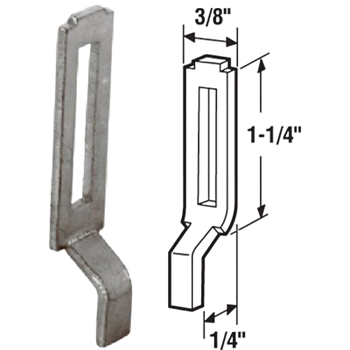 Steel striker with 1/4" offset and screws included, designed for screen doors, part of home improvement hardware under $50