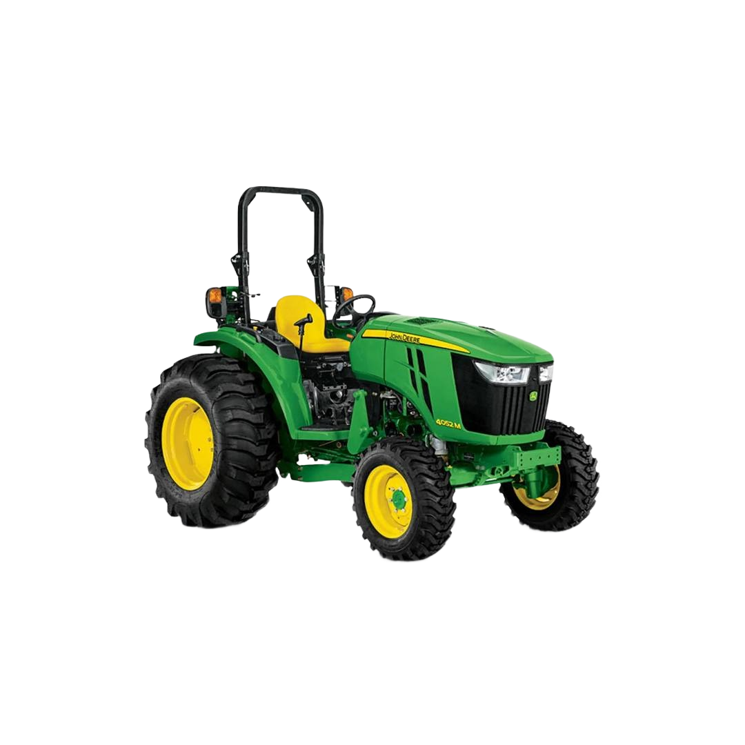 Green and yellow compact utility tractor with large rear tires designed for versatile outdoor and home improvement tasks