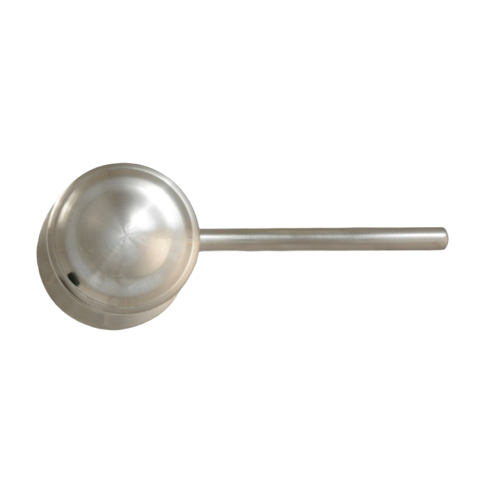 Brushed nickel ladle with long handle for kitchen use in home improvement and cookware collections