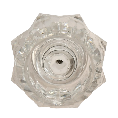 Clear acrylic replacement faucet handle with faceted design for Delta sinks in home improvement projects