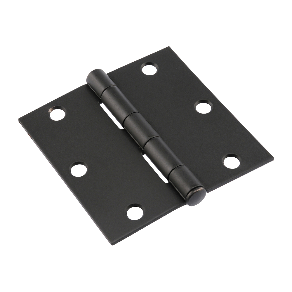 Hardware Essentials 3-1/2" Square Corner Door Hinge Oil Rubbed Bronze, 3-Pack