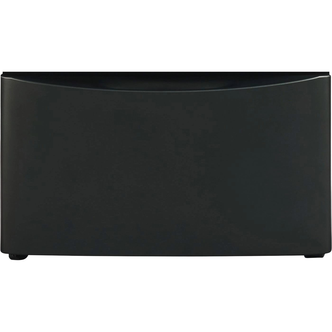 Black laundry pedestal with spacious drawer designed for washer or dryer elevation in appliance parts and accessories.