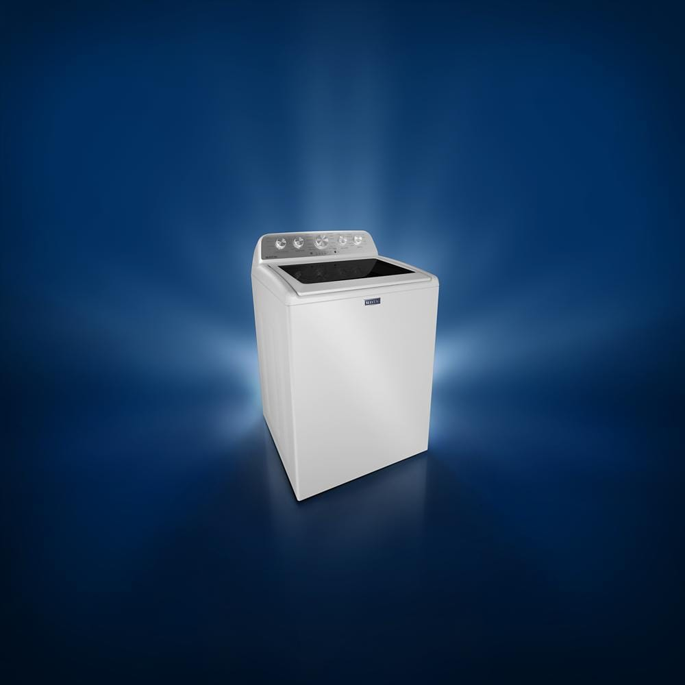 White top load washer with control panel and black lid in appliances and top load washers collection