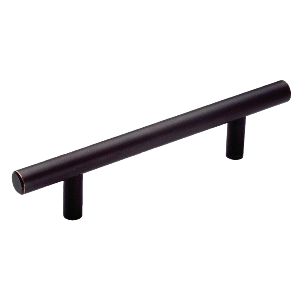 Oil rubbed bronze cabinet pull with simple cylindrical design in hardware and furniture accessories collections