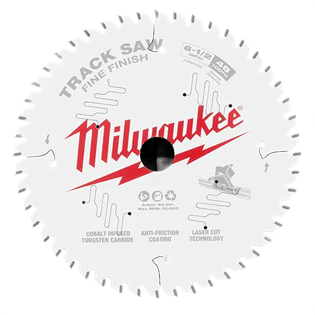 Milwaukee saw blade with 48 teeth, cobalt infused tungsten carbide, for woodworking and power tool accessories collections