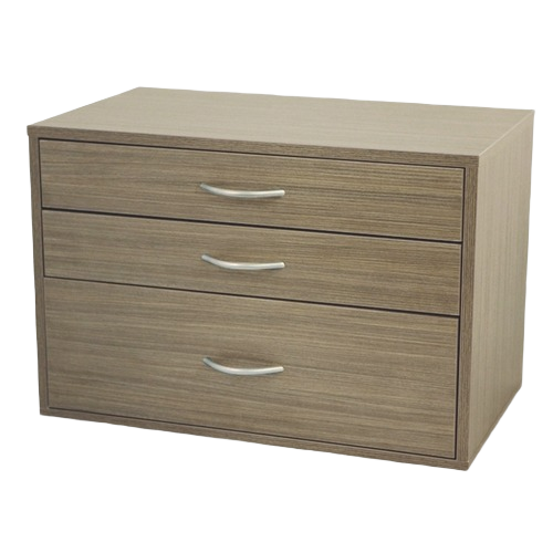 freedomRail Driftwood O-Box with 3 drawers for countertop storage and kitchen organization solutions