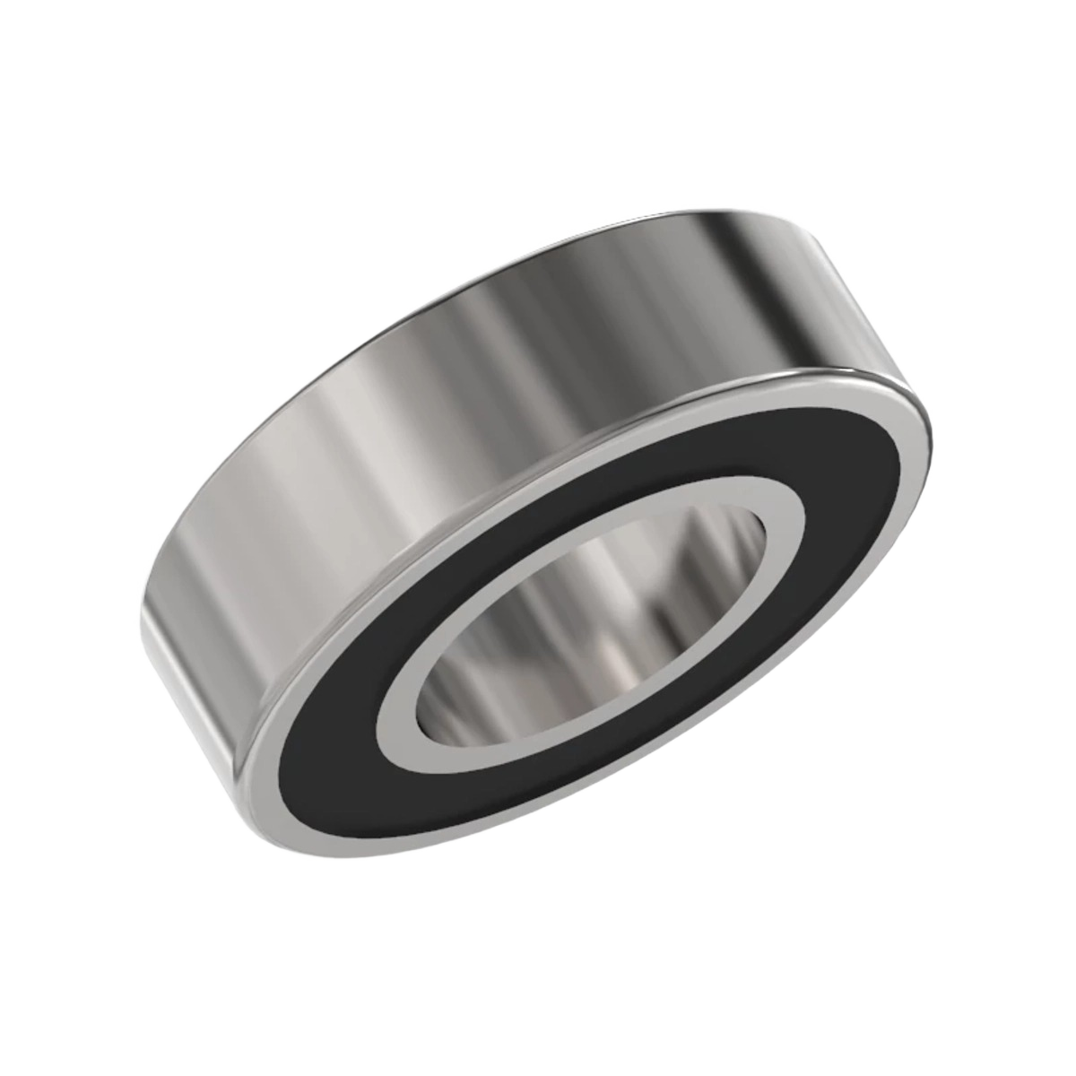 Single row cylindrical ball bearing with metal casing and rubber seals for automotive and mechanic tool applications