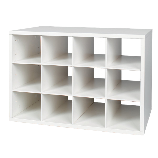 HARU　 コレクションbox 30マス5x6 ２セット　ホワイトオーク freedomRail White O-Box with Shoe Cubby – Closet Organizer