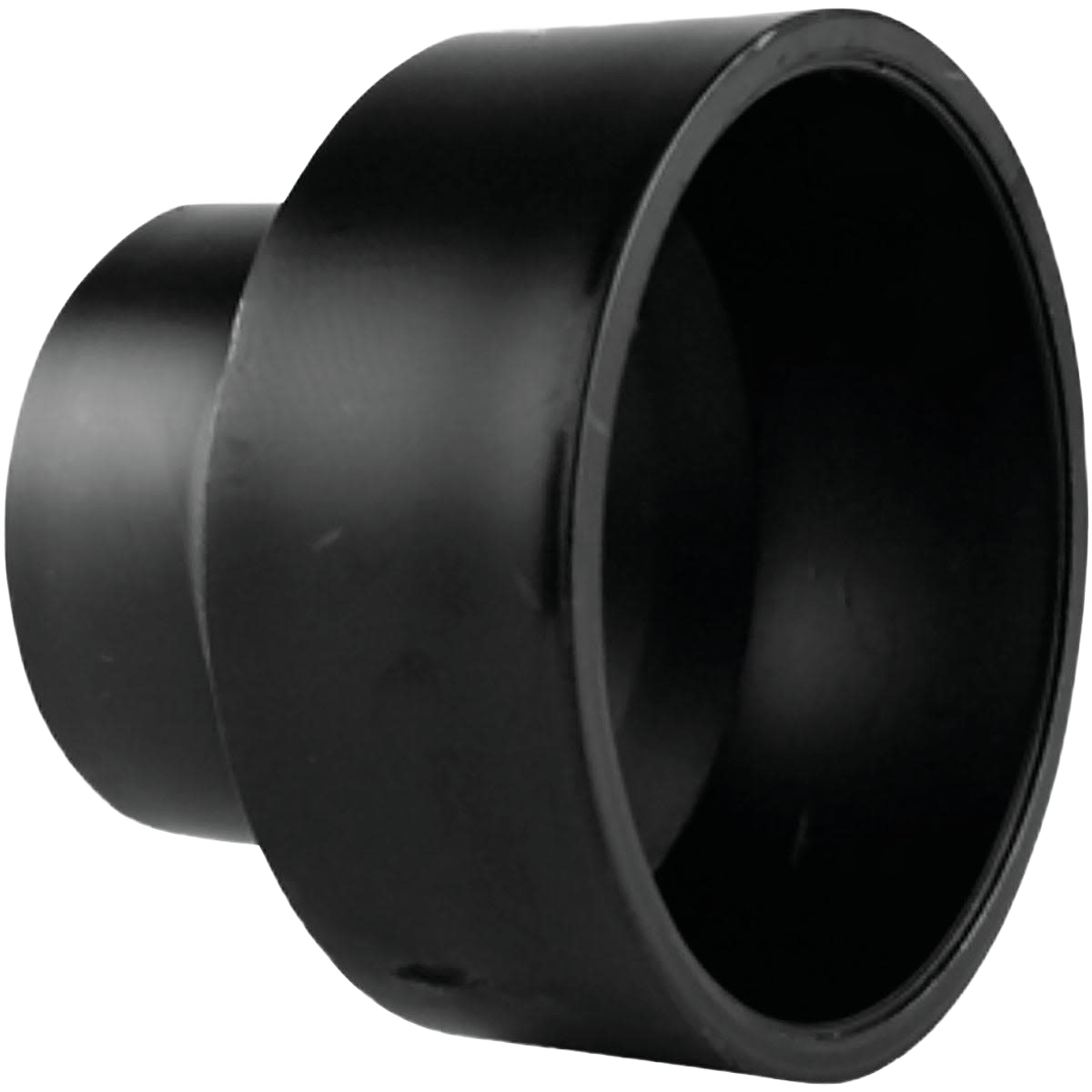 Black ABS reducing coupling with hub x hub design for plumbing and pipes fittings under $50 in home improvement
