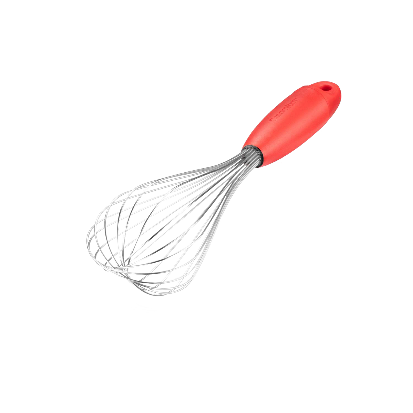 Red-handled stainless steel flisk for whipping and mixing in kitchen utensils and gadgets collections under $50