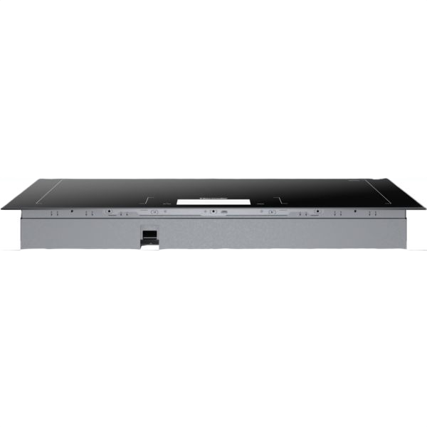 Sleek dark gray 30-inch induction cooktop with digital touch controls from Thermador cooktops and appliances collection