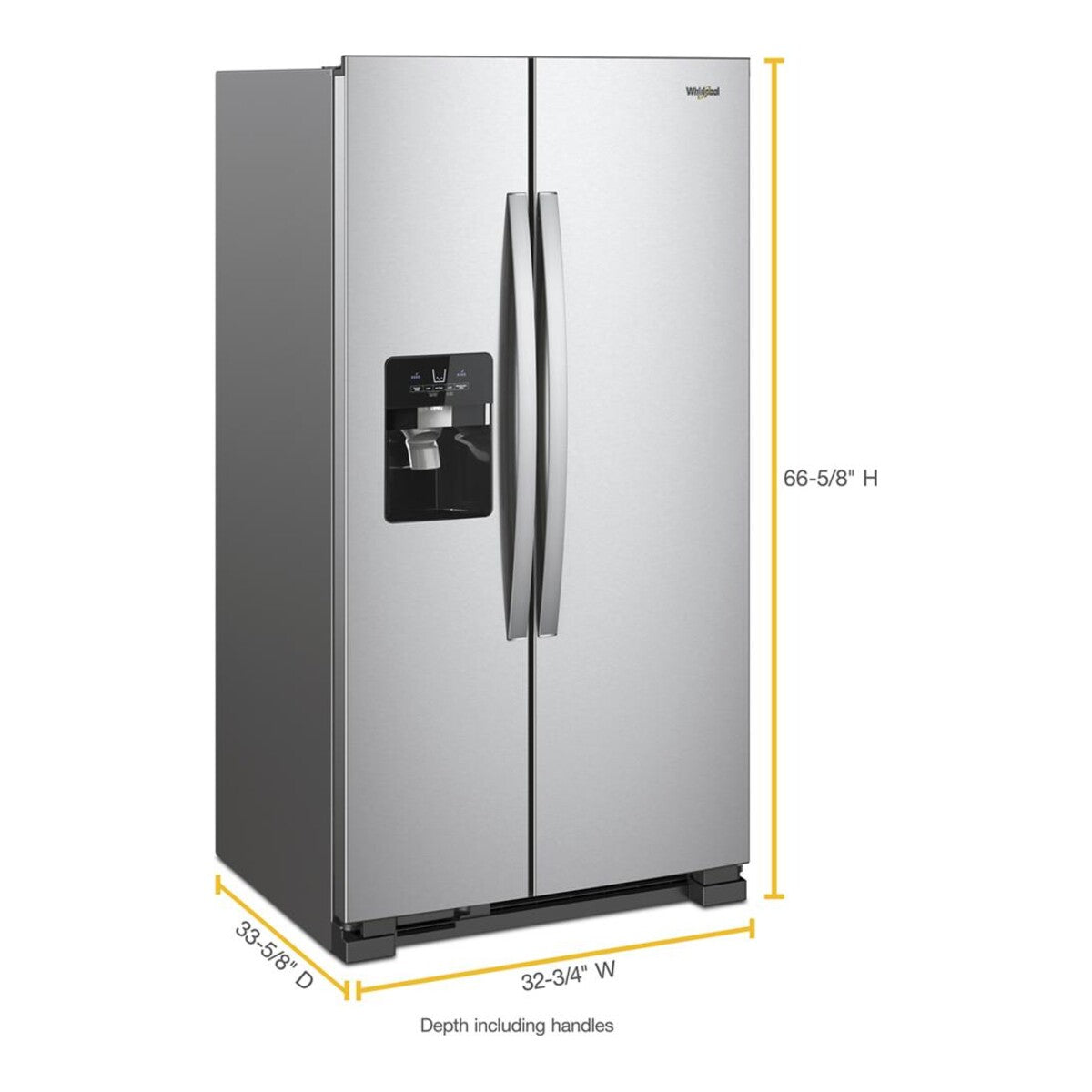 33-inch Wide Side-by-Side Refrigerator - 21 cu. ft.