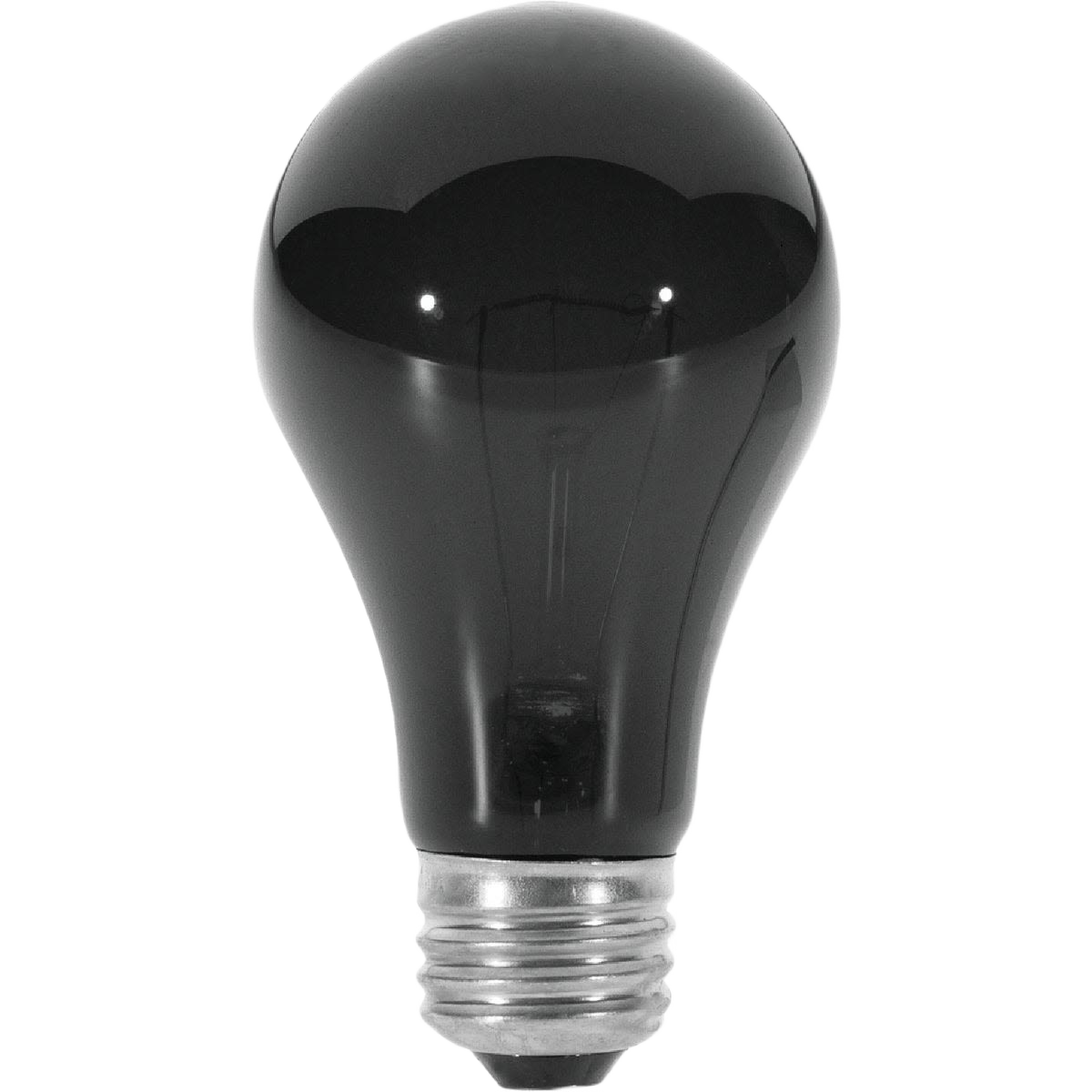 Blacklight bulb with standard medium base ideal for residential and commercial lighting in home improvement collections