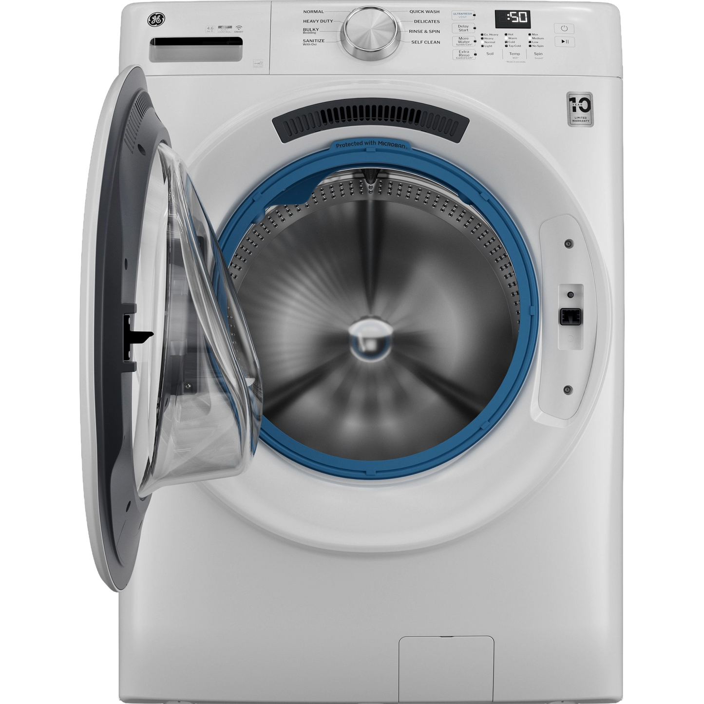 GE® ENERGY STAR® 4.6 cu. ft. Capacity Smart Front Load Washer with UltraFresh Vent System with OdorBlock™