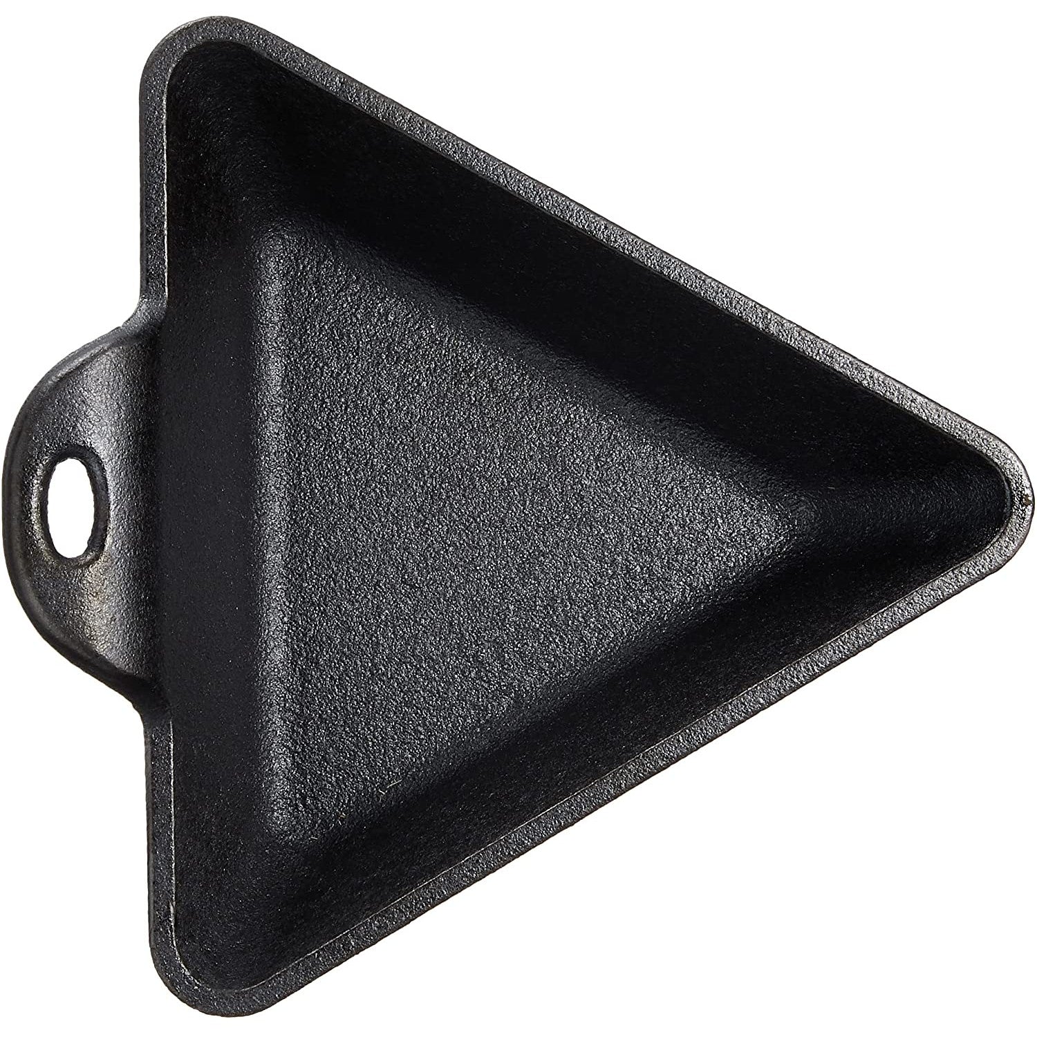 Black cast iron mini server with triangular shape and handle, suitable for kitchenware and under $50 collections