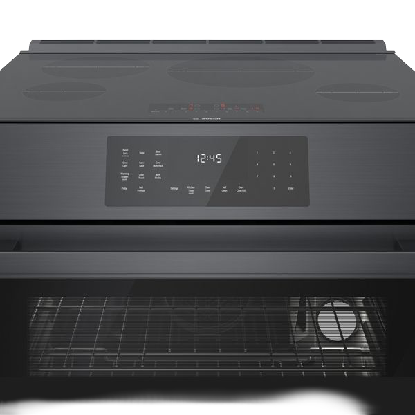 800 Series, Induction Slide-in Range, 30'', Black Stainless Steel