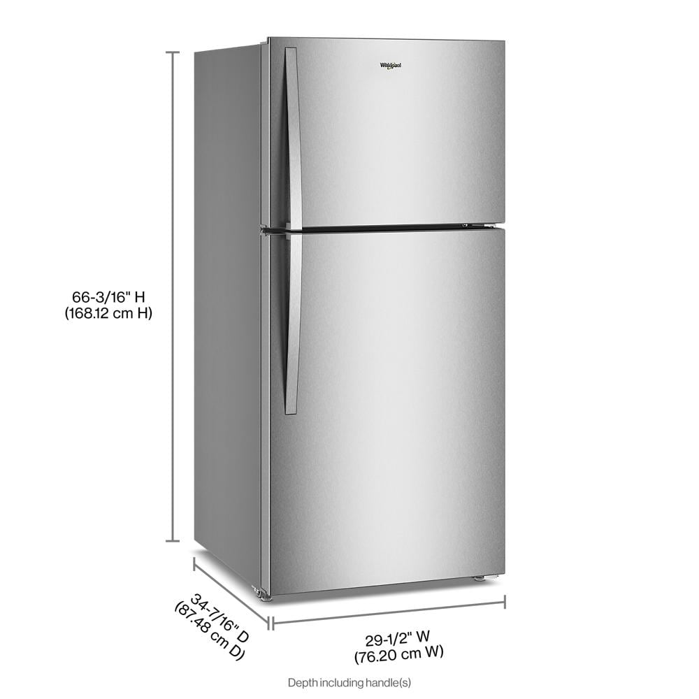 Whirlpool® 30-inch Wide Top Freezer Refrigerator with Total Coverage Cooling- 19 Cu. Ft.
