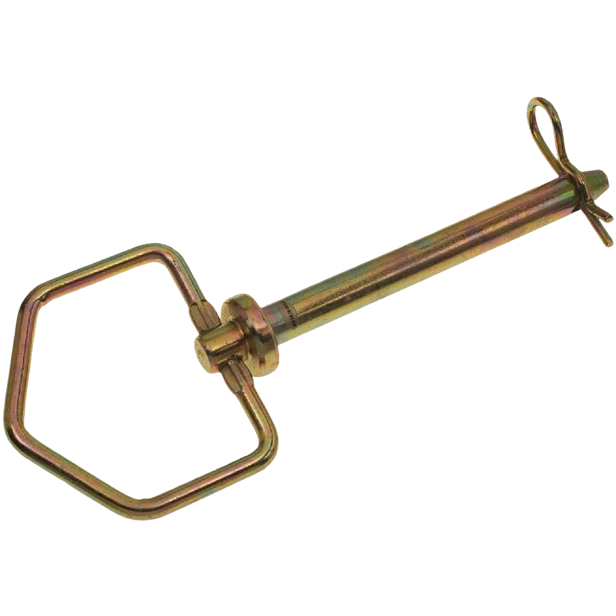 Zinc-plated swivel handle hitch pin with forged head, designed for trailers, towing, and automotive tool use under $50 collection