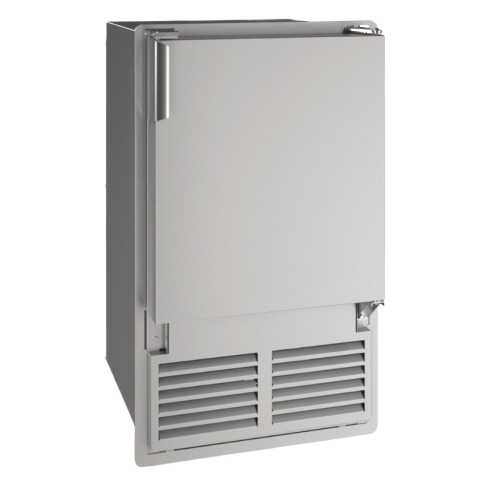 Stainless steel marine ice machine with reversible hinge and flange, for kitchen and appliance use under $50.