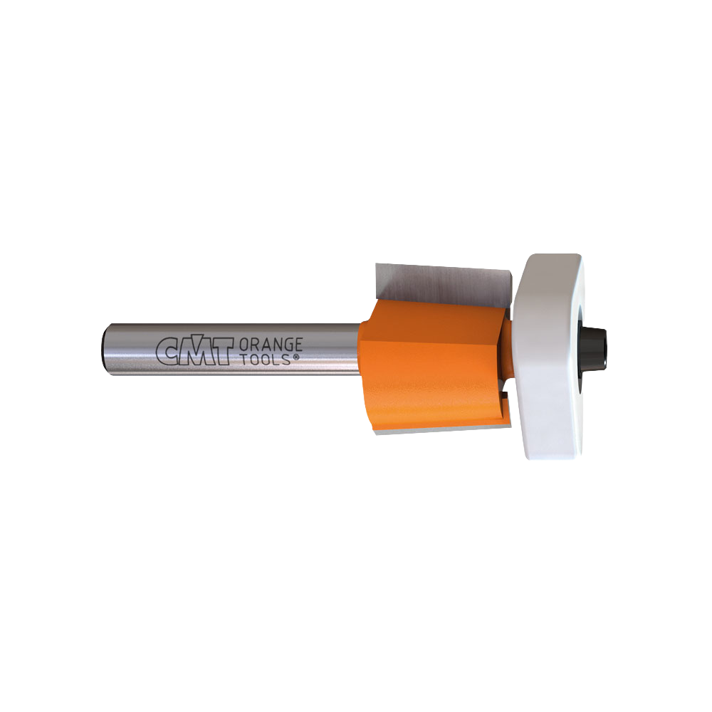 CMT Orange Tools 3/4" x 5/8" 3-In-1 Flush Trim Bits For Mdf/Laminate, 1/4" Shank