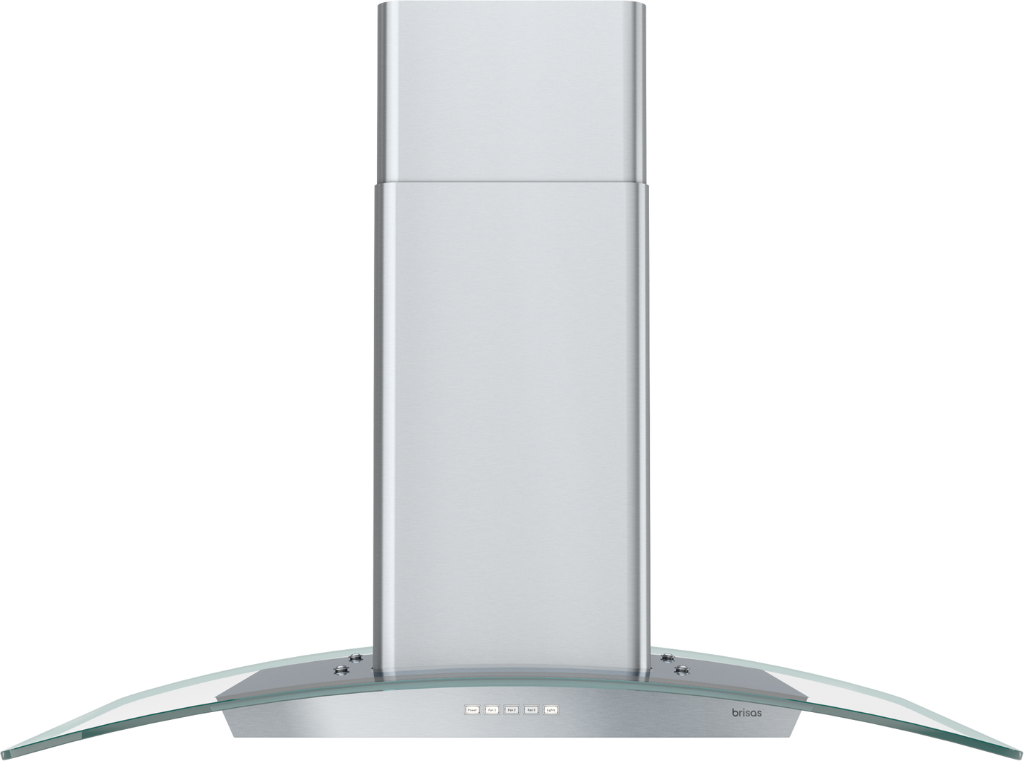 Curved Glass Chimney Island Hood 36"  600 CFM 3 Speed ACT
