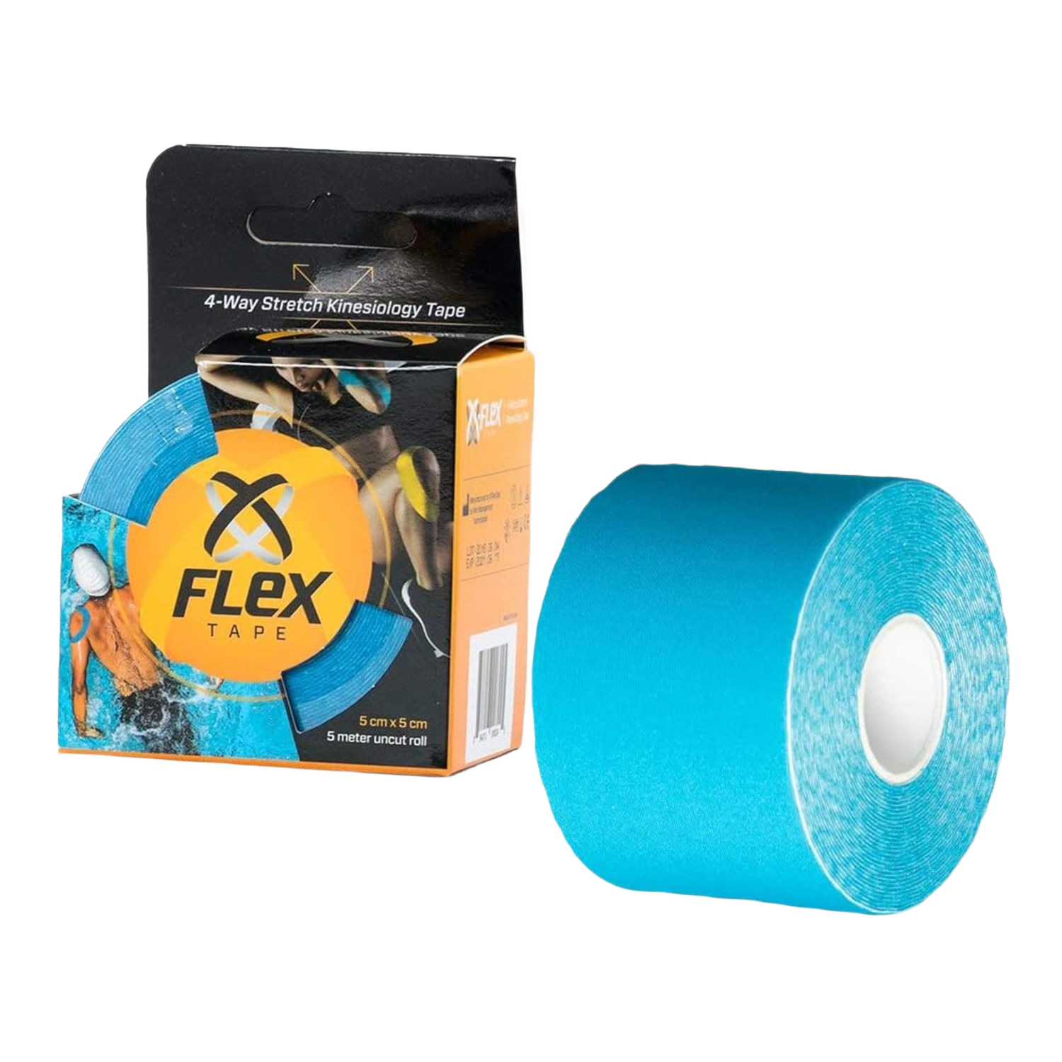 Blue kinesiology tape roll with packaging for muscle support in health and beauty under $50 collection