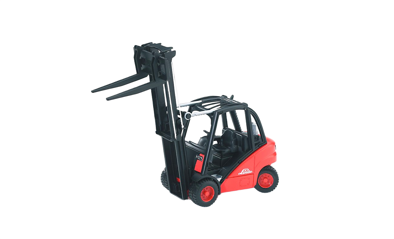 Red and black detailed scale model forklift toy for imaginative play in vehicles and toys collection under $100