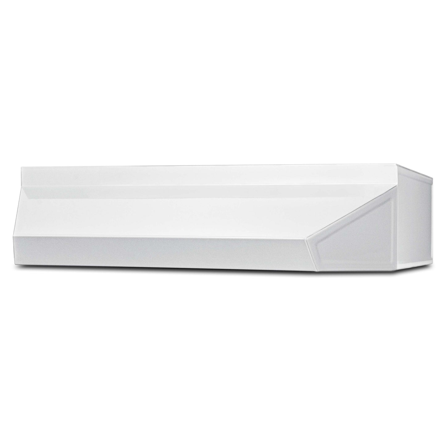 white 30-inch shell hood with simple design for kitchen and over the range hood appliances collection
