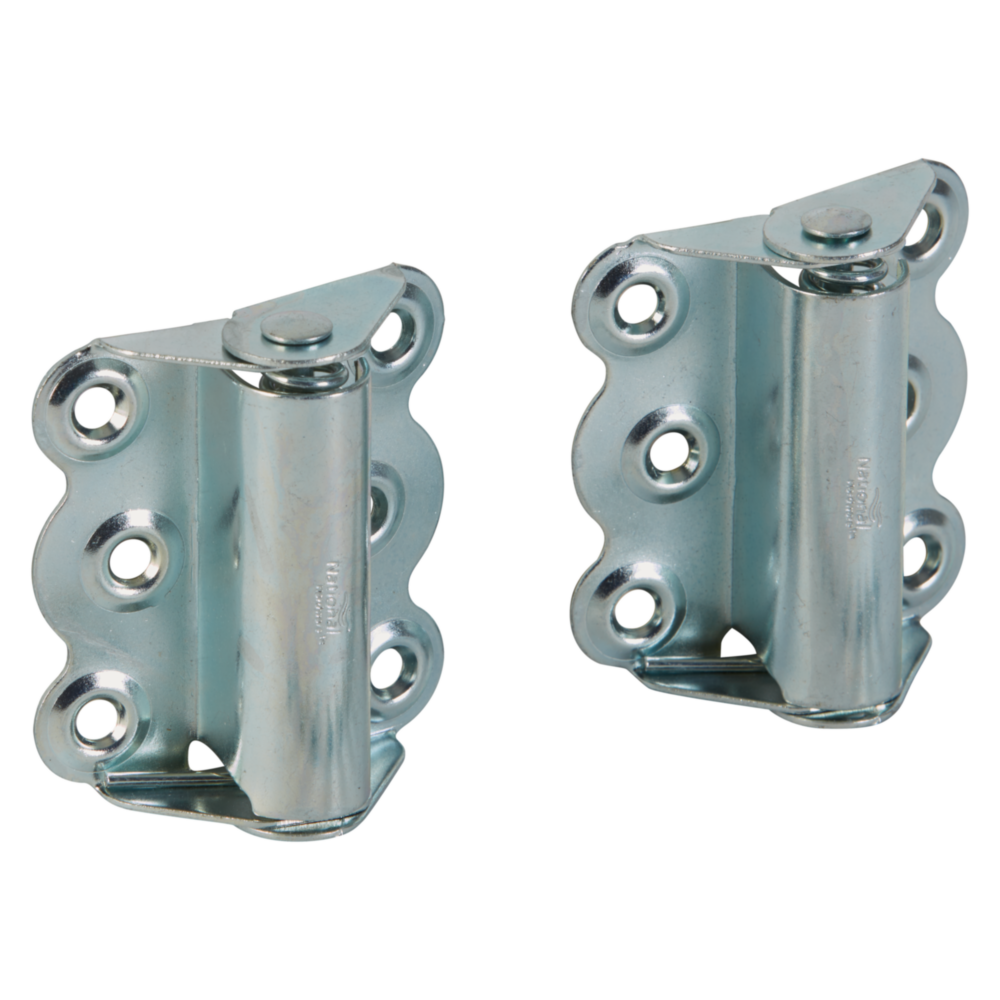 Pair of zinc spring hinges with multiple mounting holes for screen and lightweight utility door hardware projects under $50 collections