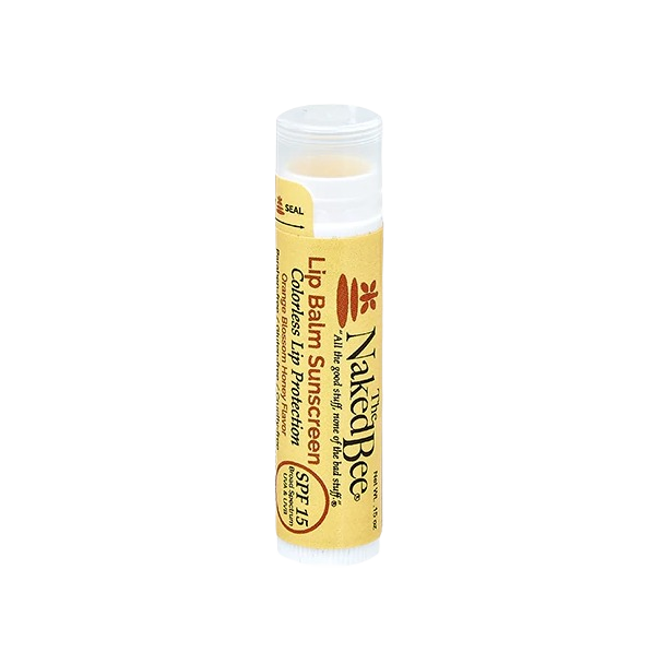 The Naked Bee SPF 15 Orange Blossom Honey lip balm in colorless stick, Health & Beauty under $25 collection