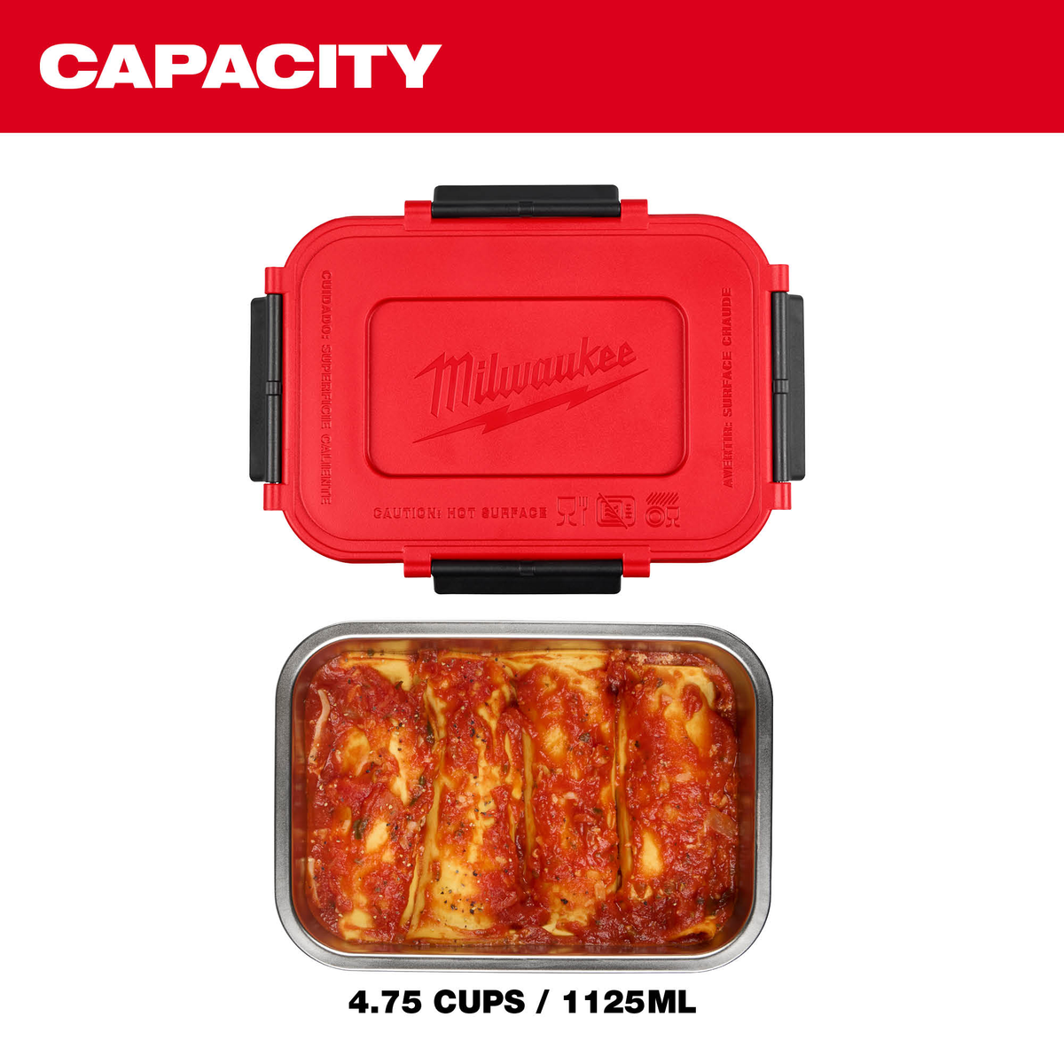Milwaukee Stainless Steel Containers for M18™ Jobsite Lunch Warmer, 3-Pack