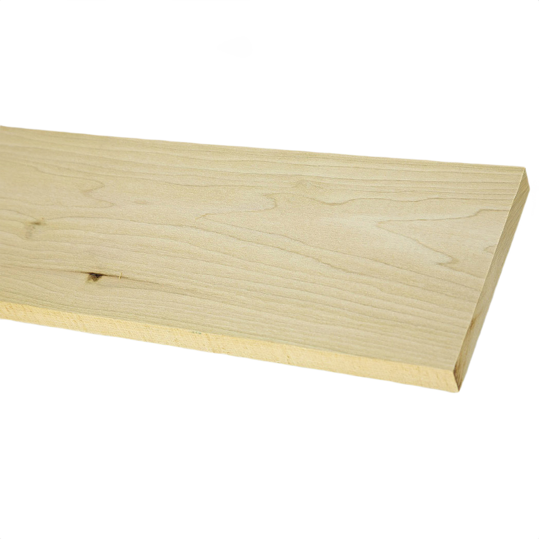Smooth kiln-dried poplar hardwood board with fine grain for woodworking and home improvement projects