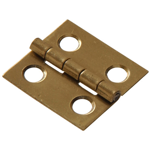 Bright brass solid brass medium hinge with four mounting holes for hardware and home improvement projects under $50 collections