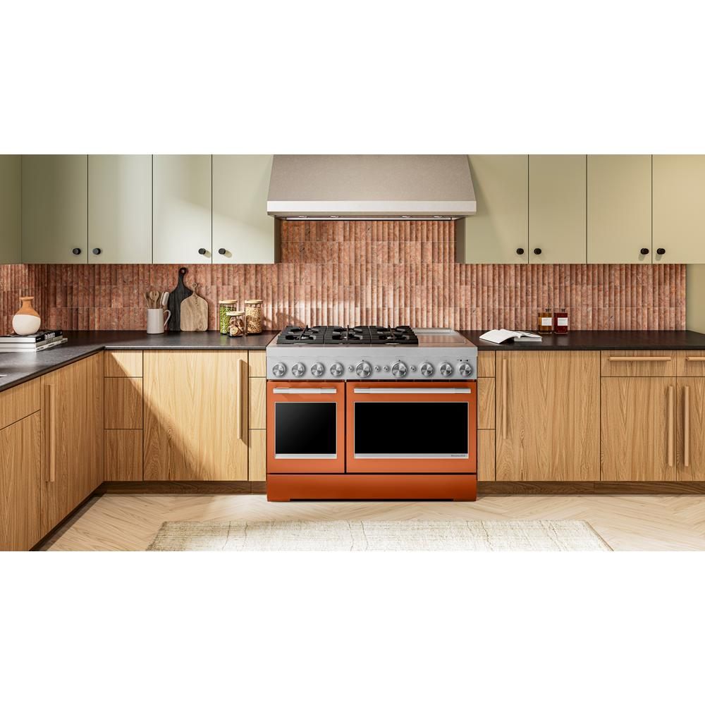 48-Inch 6 Burner Commercial-Style Dual Fuel Range with Griddle