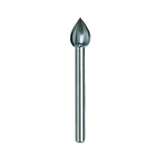 Pointed carving bit with 1/4 inch steel shank for precise woodworking and rotary tool accessories under $50