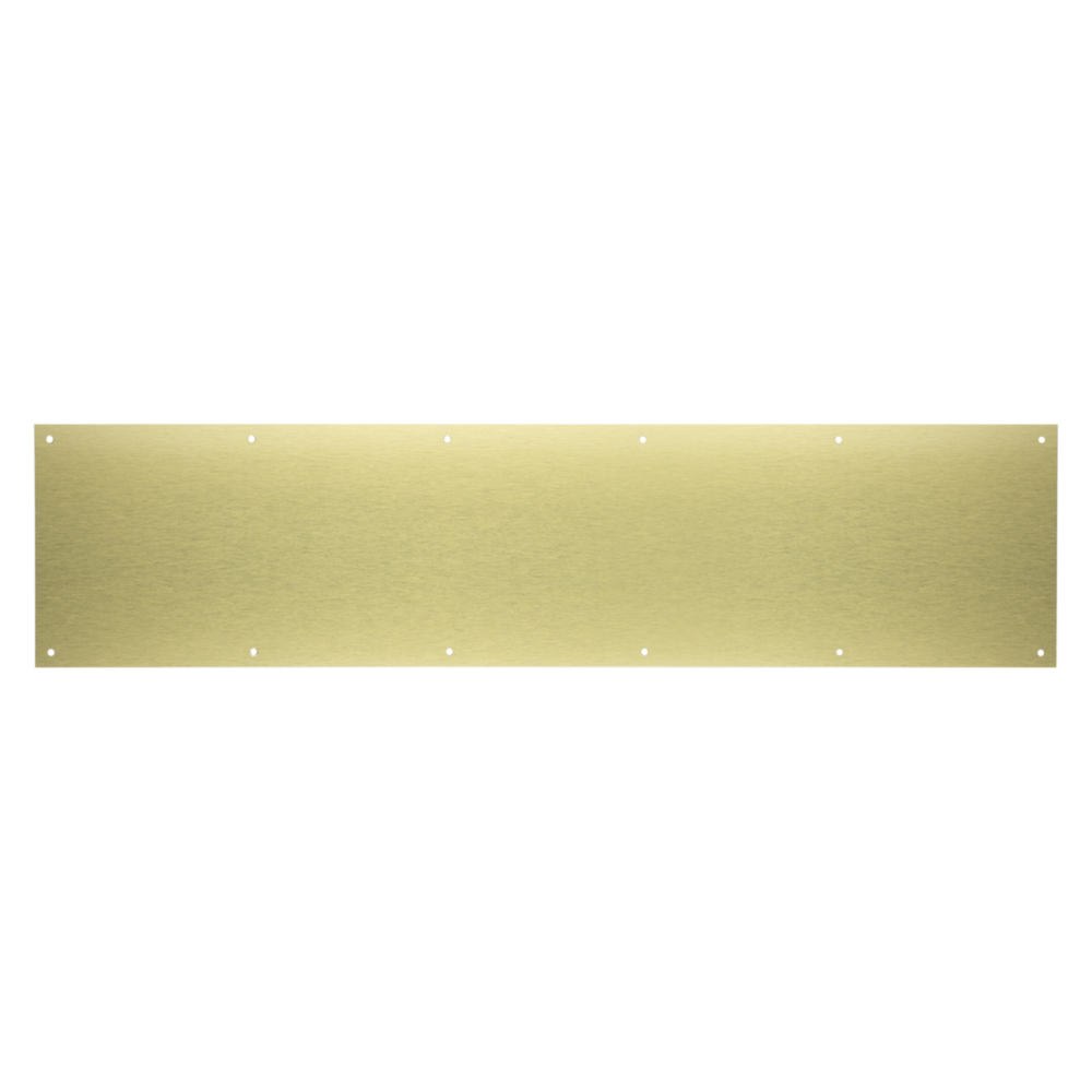 Brushed gold aluminum door kickplate with durable finish for protecting interior and exterior doors under $50 hardware accessory
