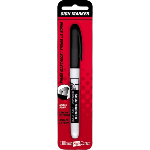 Black permanent marker with chisel tip in red and black packaging for hardware and safety uses under $25
