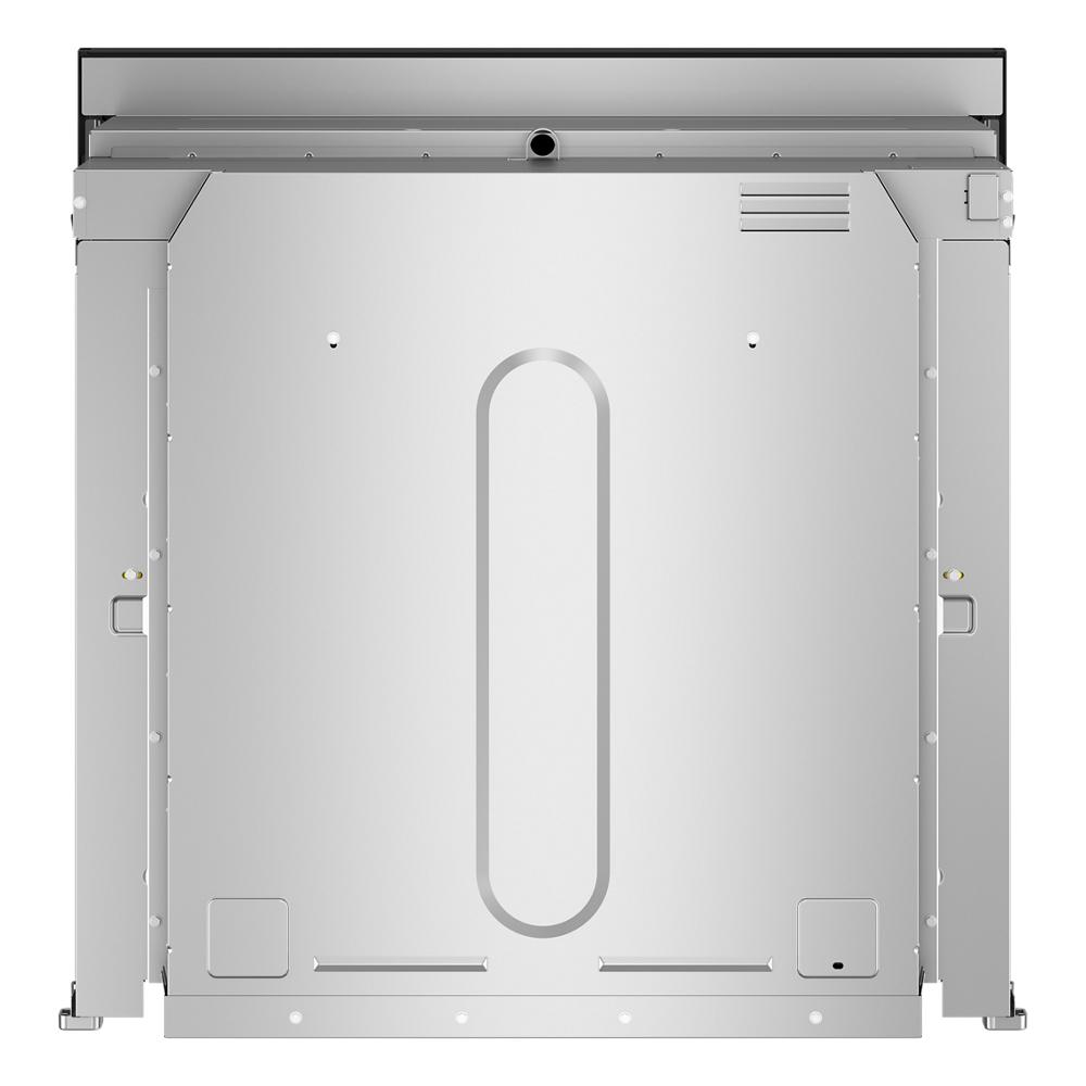 Back panel of a stainless steel 27-inch single wall oven designed for kitchen appliance installation.