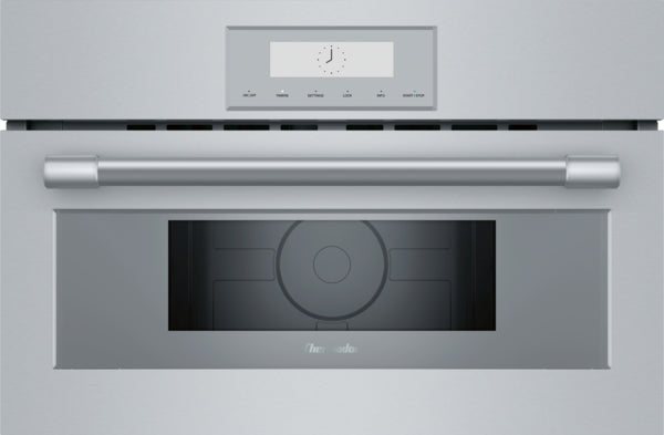 Built-in stainless steel Thermador microwave with digital clock display and glass touch control in Kitchen & Kitchenware collection