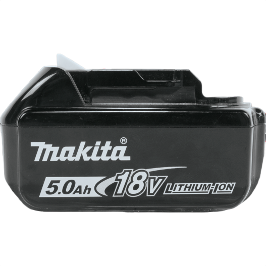 Black Makita 18V 5.0Ah lithium-ion battery pack for cordless tools and home improvement projects