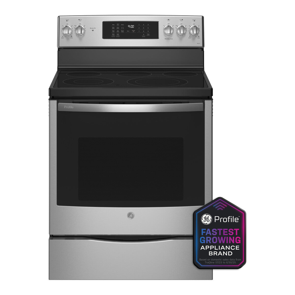 GE Profile™ ENERGY STAR® 30" Smart  Free-Standing Electric Convection Fingerprint Resistant Range with No Preheat Air Fry