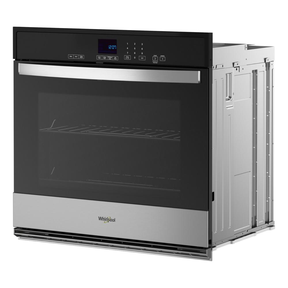 Stainless steel and black glass built-in wall oven with digital controls from Single Wall Ovens collection
