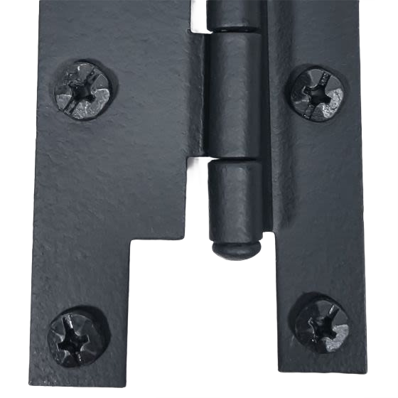 Smooth black offset cabinet hinge with screws, 3-inch, for hardware and home improvement projects under $50 collection